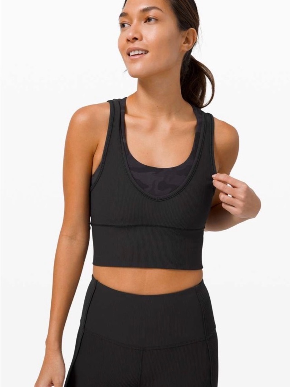 NWOT Lululemon Power Pivot Tank *Rib Black Size 8